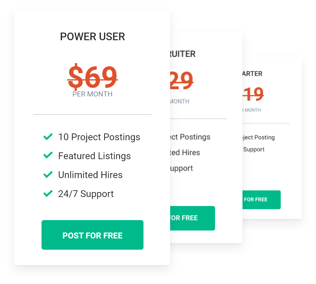 Data Freelancers Recruitment Fees and Charges